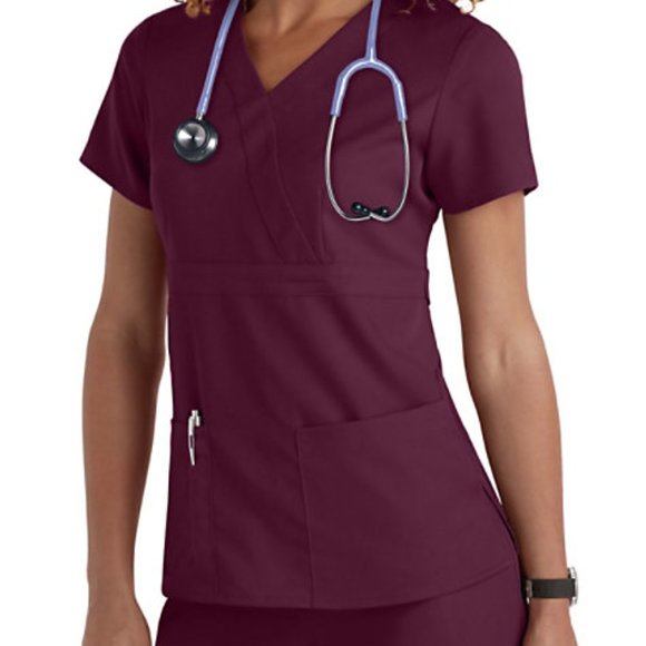 Grey's Anatomy Other - Wine Grey's Anatomy Scrub Set (Top and Bottoms)